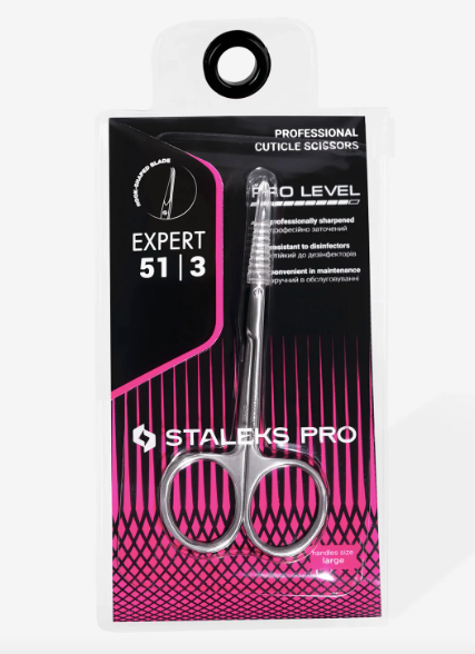 Professional cuticle scissors with hook EXPERT 51 TYPE 3
